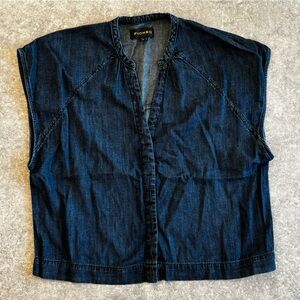 Piombo Dark Blue Denim Blouse